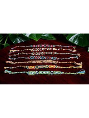 Set of 7 Handmade Woven Friendship Bracelets - New / Never Worn - Read